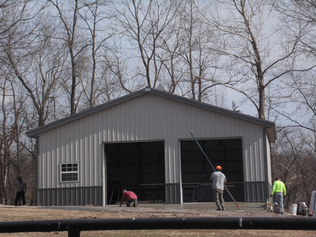 Barrett  - AMKO steel truss metal shop building NW Arkansas.