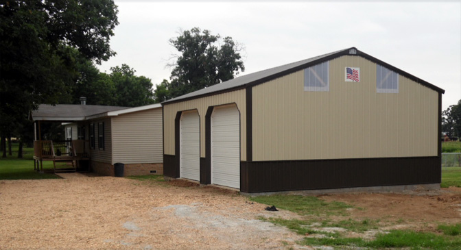 Metal Buildings in Arkansas and NW Arkansas AMKO Buildings. Cooper 24X30X10 Garage Post-frame buioldings in NW Arkansas AMKO buildings