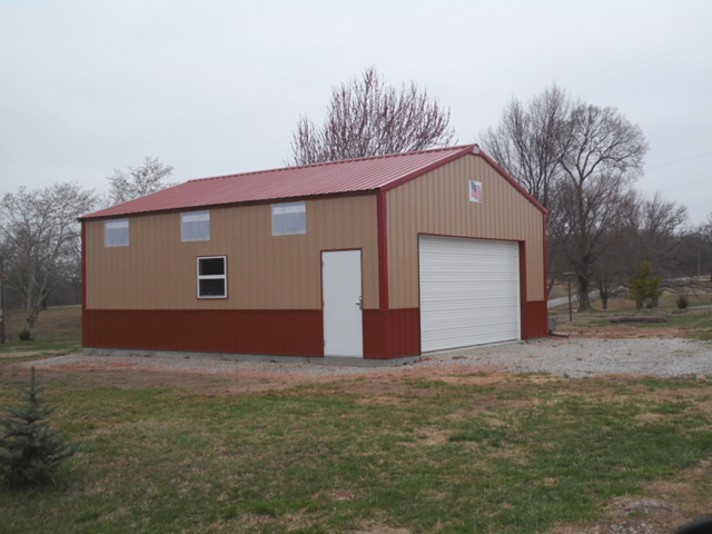 Foster 24 X 30 X 10 AMKO Post-Frame AMKO metal building in NW Arkansas