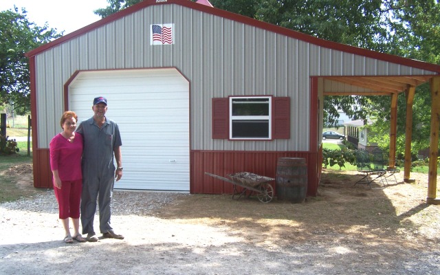Archie and Joan Reynolds 22x24x10 AMKO™ Building by Myrick Construction, Inc. Metal buildings in NW Arkansas